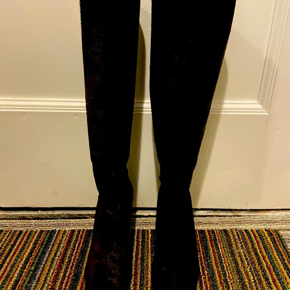 Manolo Blahnik black cowhide boots size 40